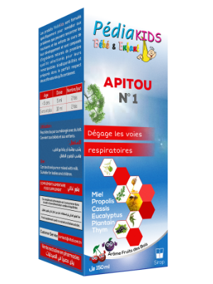 PEDIAKIDS APITOU 1 SIROP 150ML TOUX GRASSE